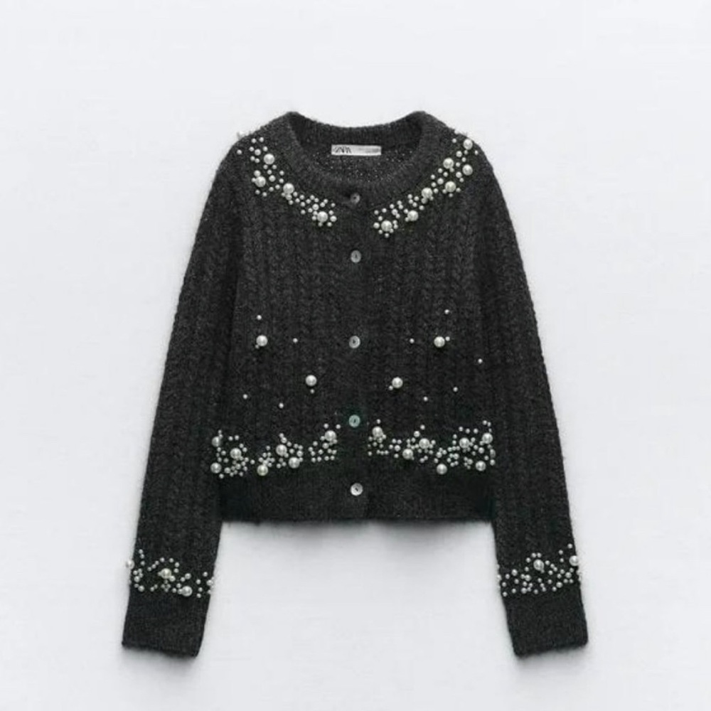 Zara pearl cardigan